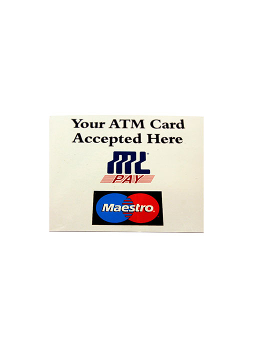 ATM Decal for Magic Line and Maestro Network TekkPay